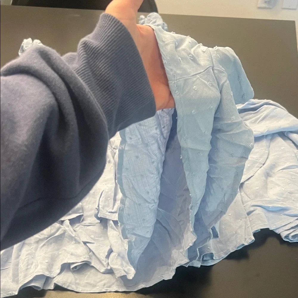 Light Blue Ruffled Dress - Picture 2 of 6